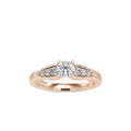 SKU: 0043 (18K) Vintage-Inspired Engagment Ring in Rose Gold.