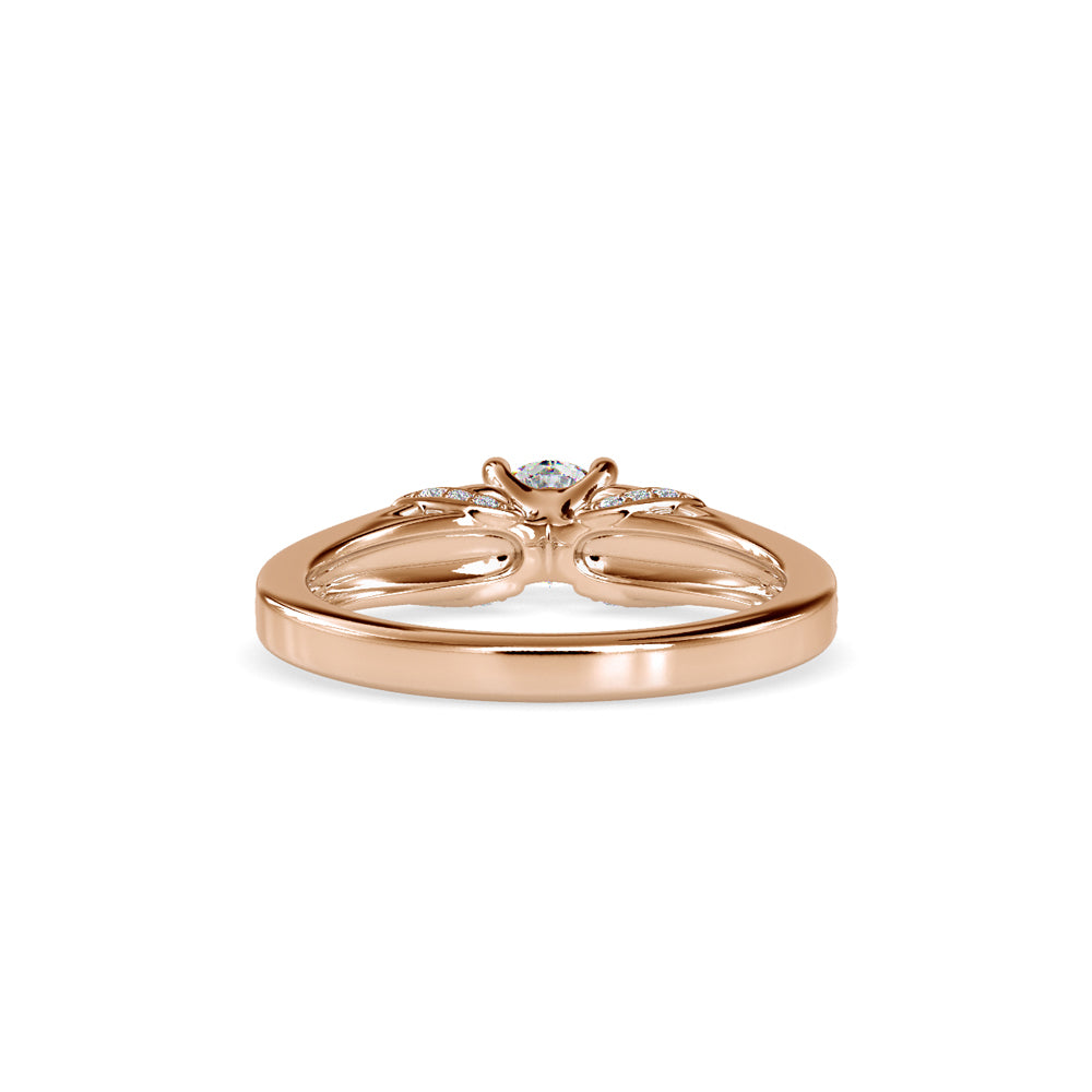 SKU: 0043 (14K) Vintage-Inspired Engagment Ring in Rose Gold.