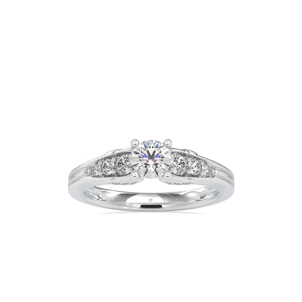 SKU: 0043 (14K) Vintage-Inspired Engagment Ring in Rose Gold.