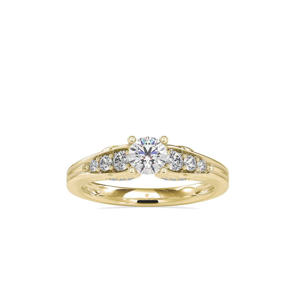 SKU: 0043 (18K) Vintage-Inspired Engagment Ring in Rose Gold.