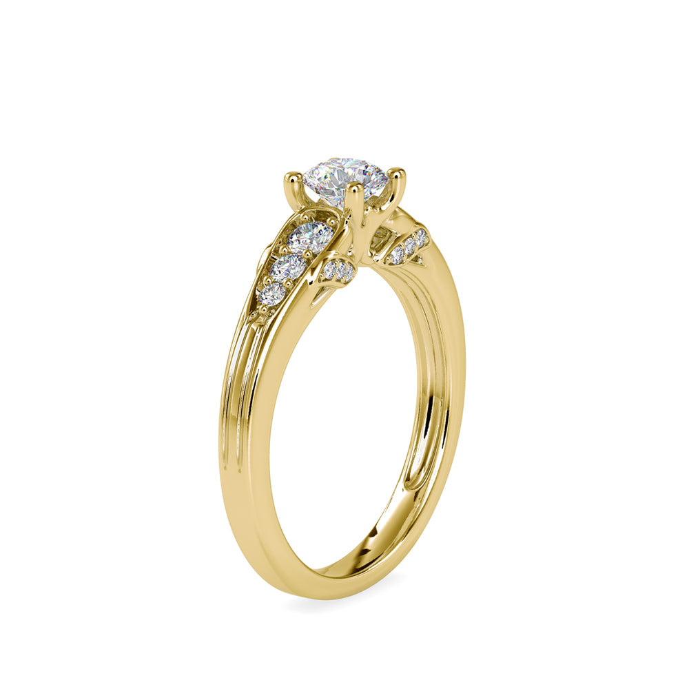 SKU: 0043 (18K) Vintage-Inspired Engagment Ring in Rose Gold.