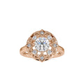 SKU: 0044 (10K) Filigree Halo Ring in Rose Gold.
