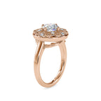 SKU: 0044 (10K) Filigree Halo Ring in Rose Gold.