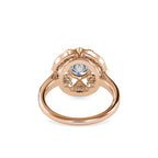 SKU: 0044 (14K) Filigree Halo Ring in Rose Gold.