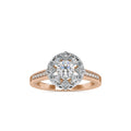 SKU: 0045 (22K) Two Tone Filigree Halo with Accented Band .