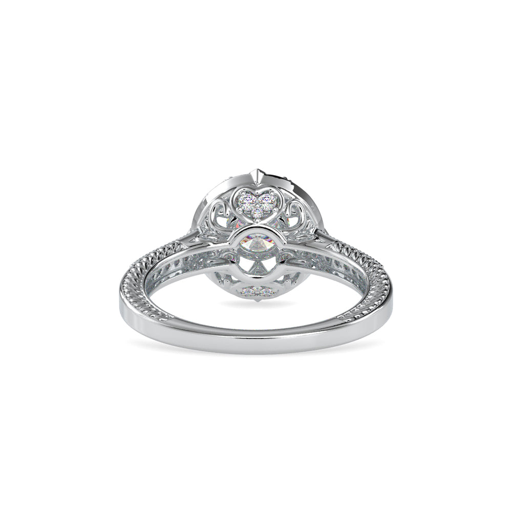 SKU: 0045 (22K) Two Tone Filigree Halo with Accented Band .