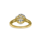 SKU: 0045 (18K) Two Tone Filigree Halo with Accented Band .