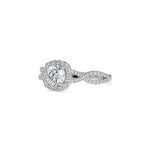 SKU: 0046 (10K) Intricate Twist Halo Ring in Rose Gold.