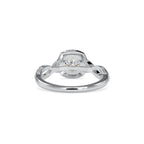 SKU: 0046 (14K) Intricate Twist Halo Ring in Rose Gold.