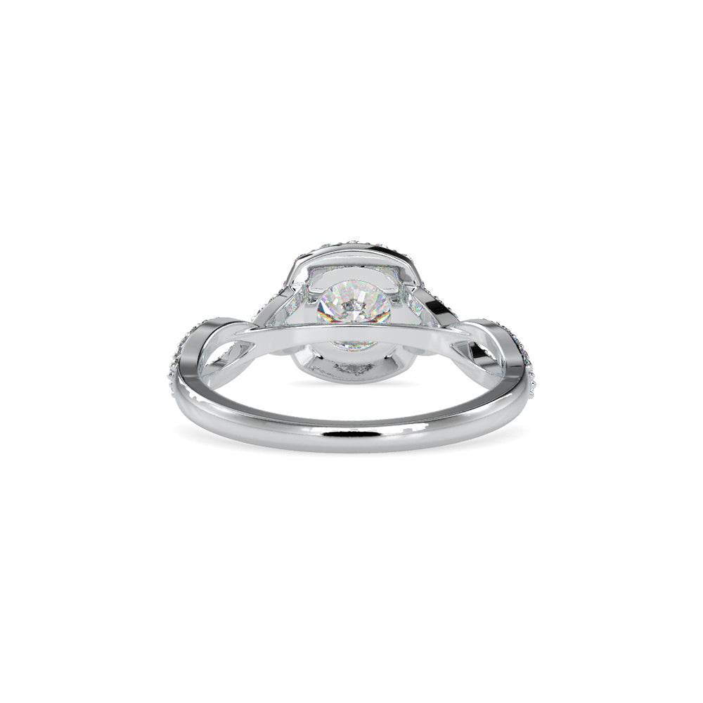 SKU: 0046 (10K) Intricate Twist Halo Ring in Rose Gold.