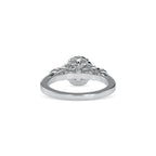 SKU: 0048 (22K) Round Diamond Floral Halo Engagment Ring in Rose Gold.