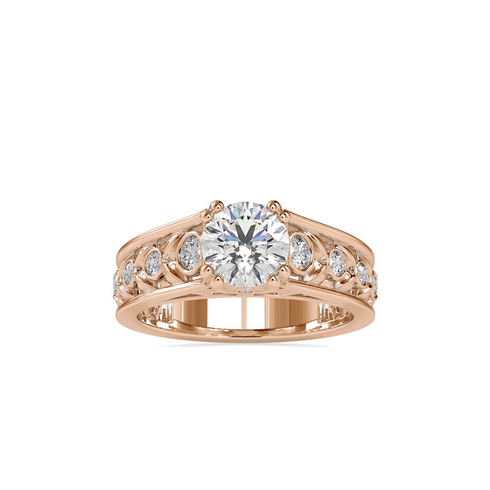 SKU: 0049 (18K) Verdant Bloom Ring in Rose Gold.