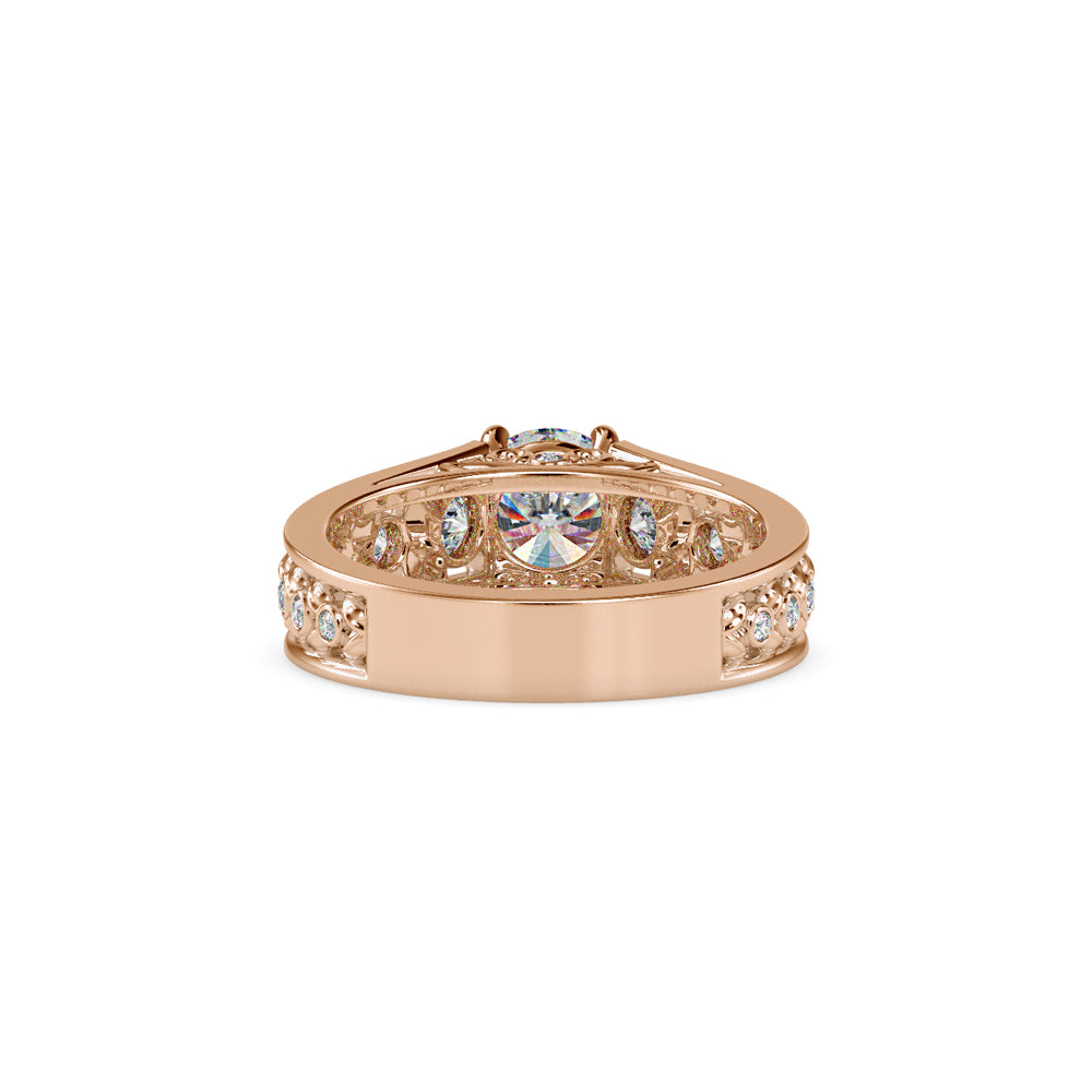 SKU: 0049 (14K) Verdant Bloom Ring in Rose Gold.