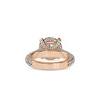 SKU: 0050 (10K) Diamond Embrace Solitair Engagment Ring in Rose Gold.