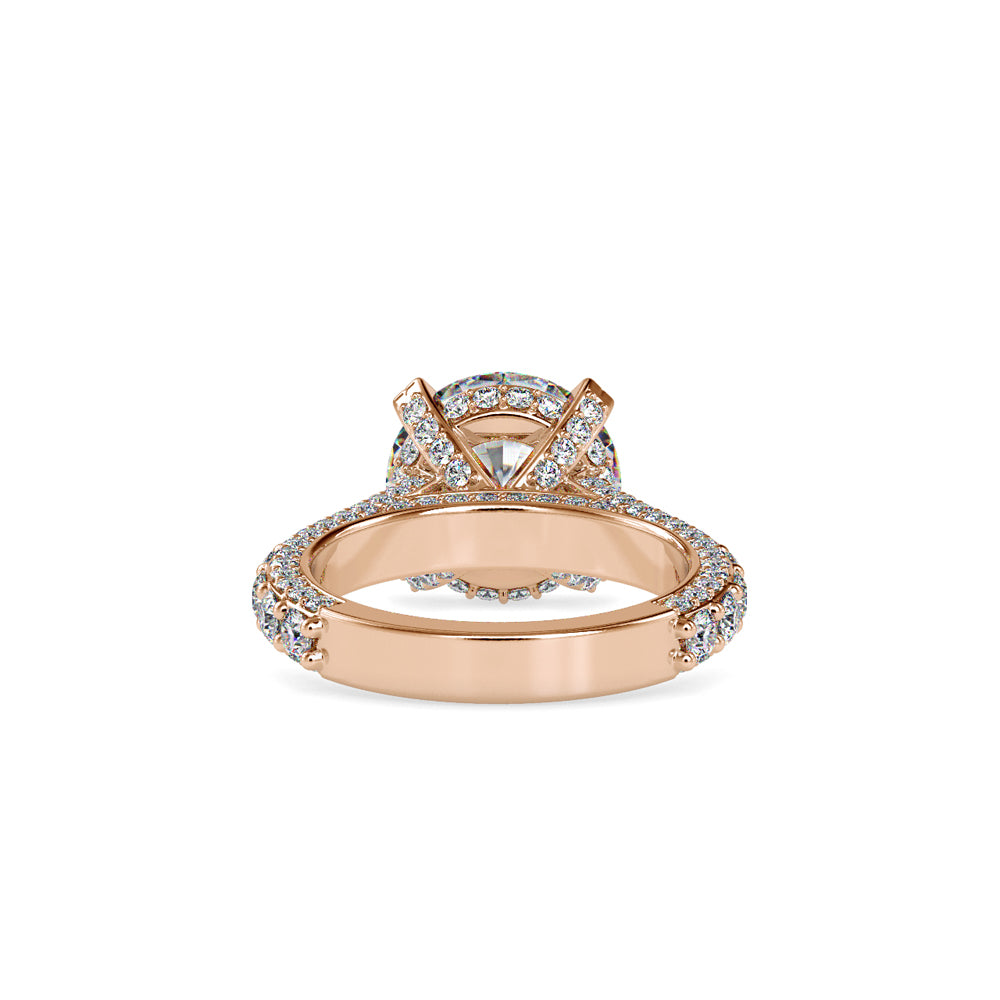 SKU: 0050 (22K) Diamond Embrace Solitair Engagment Ring in Rose Gold.