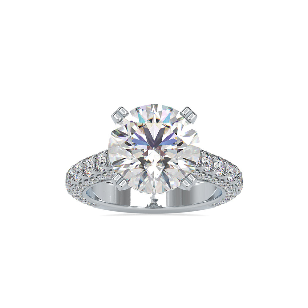 SKU: 0050 (14K) Diamond Embrace Solitair Engagment Ring in Rose Gold.