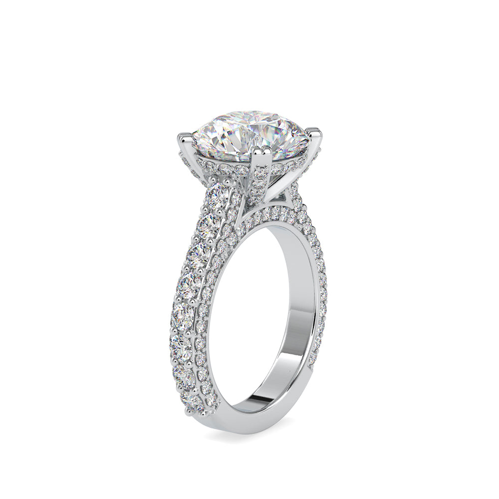 SKU: 0050 (18K) Diamond Embrace Solitair Engagment Ring in Rose Gold.