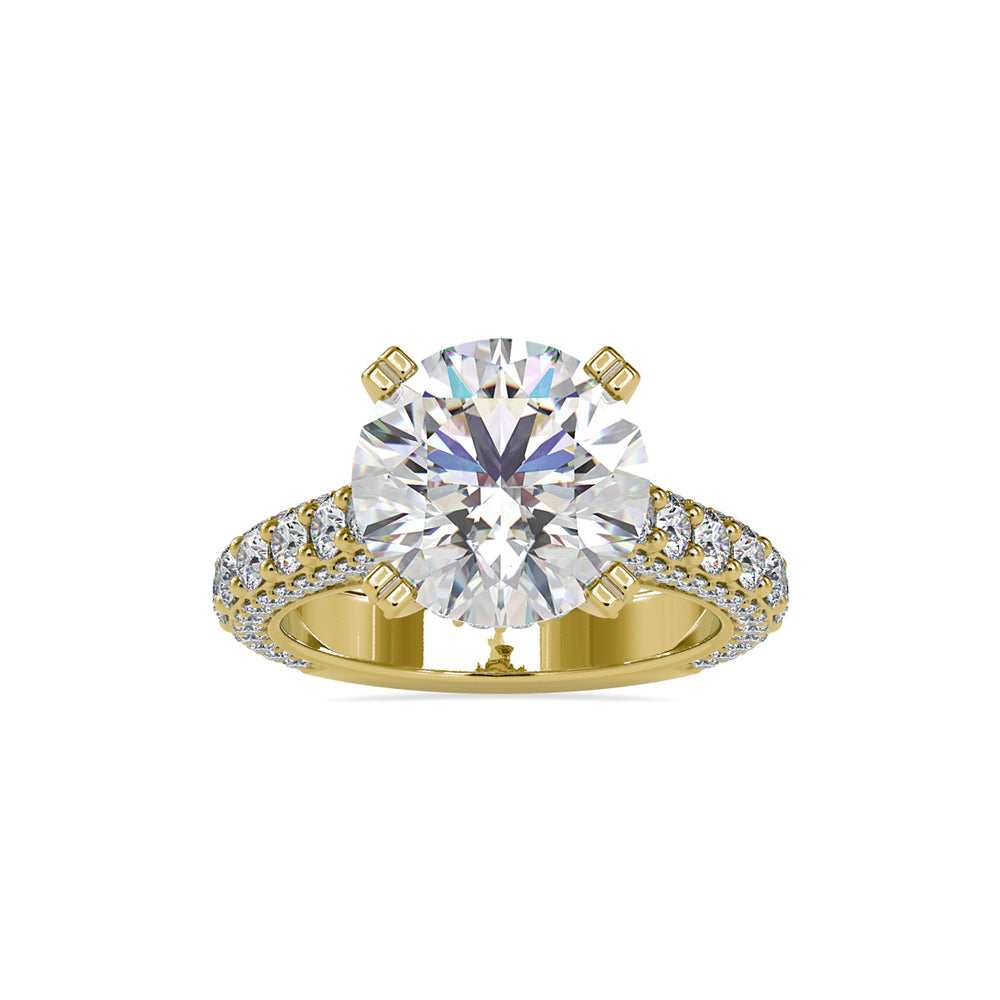 SKU: 0050 (14K) Diamond Embrace Solitair Engagment Ring in Rose Gold.