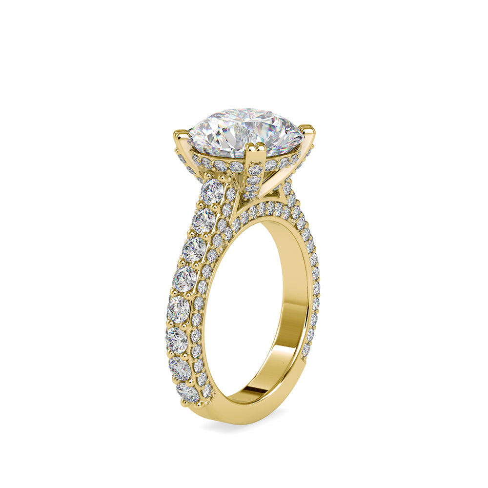 SKU: 0050 (10K) Diamond Embrace Solitair Engagment Ring in Rose Gold.