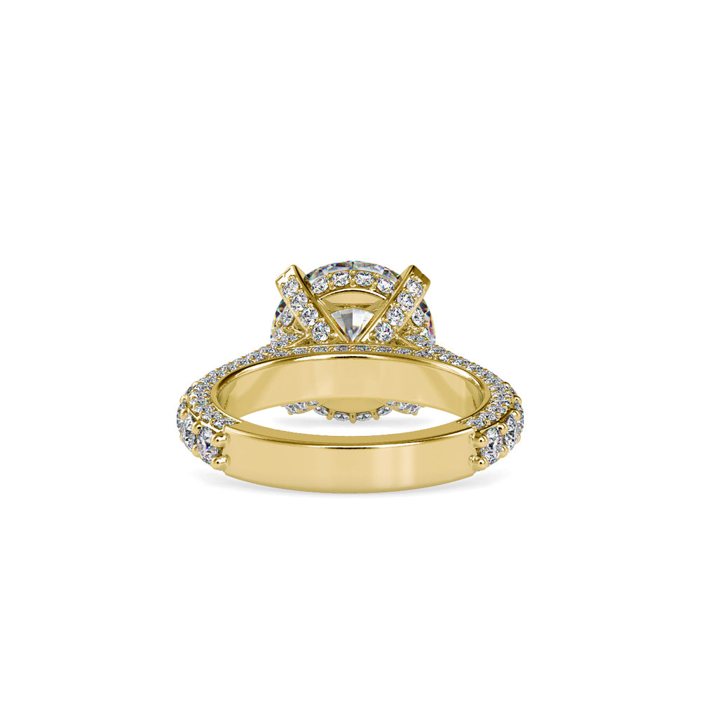 SKU: 0050 (10K) Diamond Embrace Solitair Engagment Ring in Rose Gold.