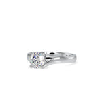 SKU: 0051 (14K) Twisted Shank Solitaire Engagment Ring in Rose Gold.
