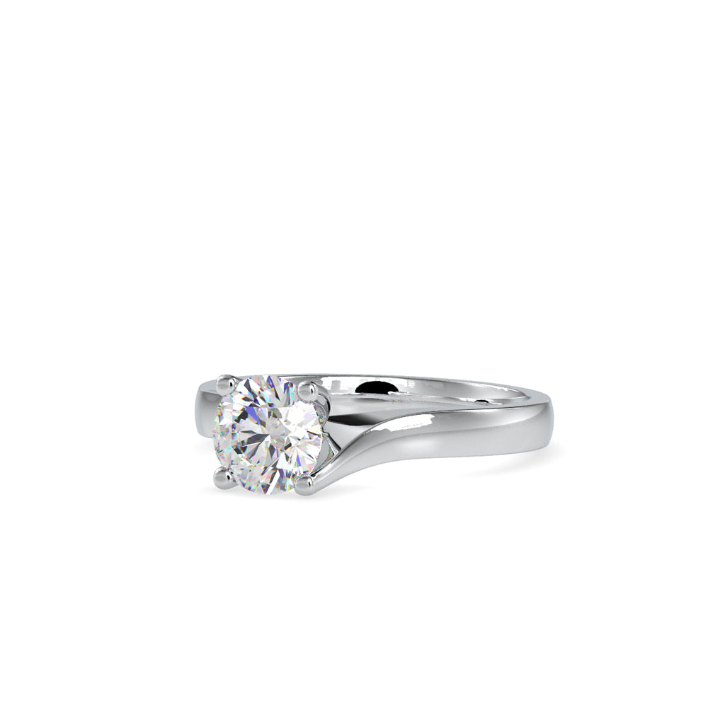 SKU: 0051 (18K) Twisted Shank Solitaire Engagment Ring in Rose Gold.