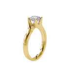 SKU: 0051 (22K) Twisted Shank Solitaire Engagment Ring in Rose Gold.