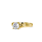 SKU: 0051 (10K) Twisted Shank Solitaire Engagment Ring in Rose Gold.