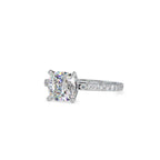 SKU: 0052 (18K) Cushion Diamond Classic Engagment Ring in Rose Gold.