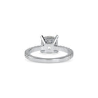 SKU: 0052 (18K) Cushion Diamond Classic Engagment Ring in Rose Gold.