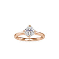 SKU: 0053 (22K) Twisted Shank Solitaire Engagment Ring in Rose Gold.