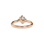 SKU: 0053 (18K) Twisted Shank Solitaire Engagment Ring in Rose Gold.
