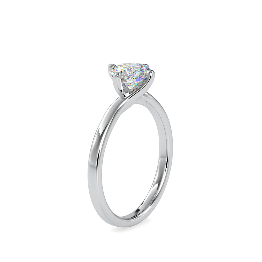SKU: 0053 (18K) Twisted Shank Solitaire Engagment Ring in Rose Gold.