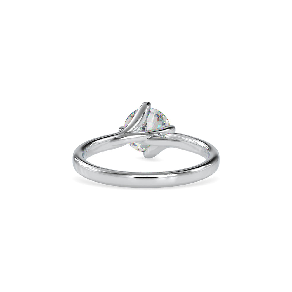 SKU: 0053 (10K) Twisted Shank Solitaire Engagment Ring in Rose Gold.