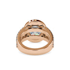 SKU: 0054 (18K) Split Shank Oval Halo Engagment Ring in Rose Gold.