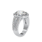 SKU: 0054 (14K) Split Shank Oval Halo Engagment Ring in Rose Gold.