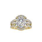 SKU: 0054 (10K) Split Shank Oval Halo Engagment Ring in Rose Gold.