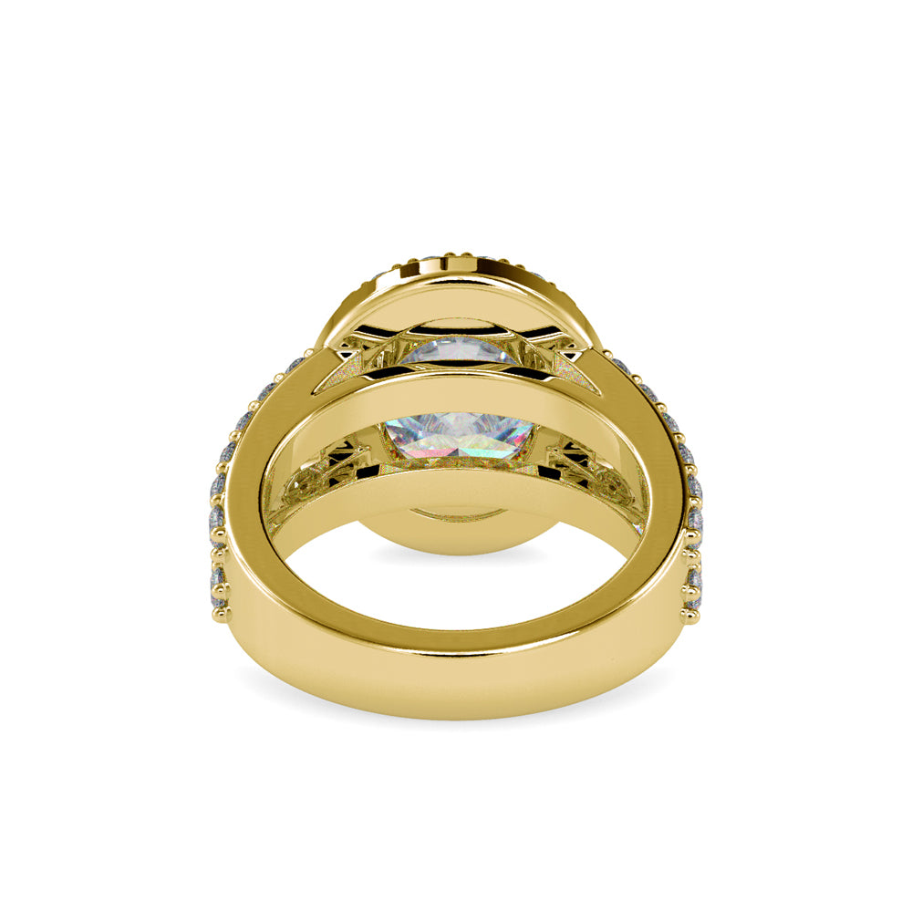 SKU: 0054 (18K) Split Shank Oval Halo Engagment Ring in Rose Gold.
