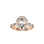 SKU: 0055 (22K) The Pearly Embrace engagment Ring In Rose Gold.