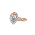 SKU: 0055 (14K) The Pearly Embrace engagment Ring In Rose Gold.