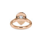SKU: 0055 (18K) The Pearly Embrace engagment Ring In Rose Gold.