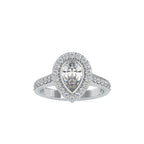 SKU: 0055 (10K) The Pearly Embrace engagment Ring In Rose Gold.