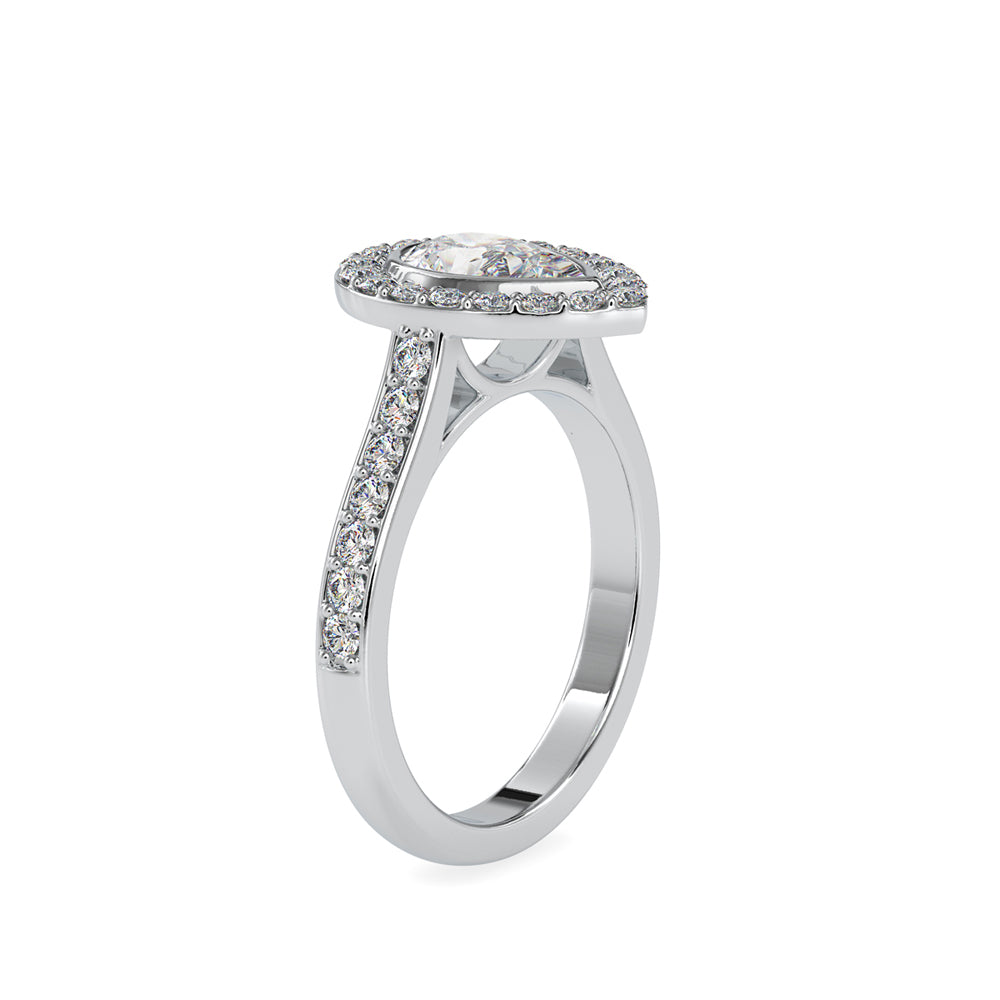 SKU: 0055 (10K) The Pearly Embrace engagment Ring In Rose Gold.