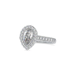 SKU: 0055 (18K) The Pearly Embrace engagment Ring In Rose Gold.