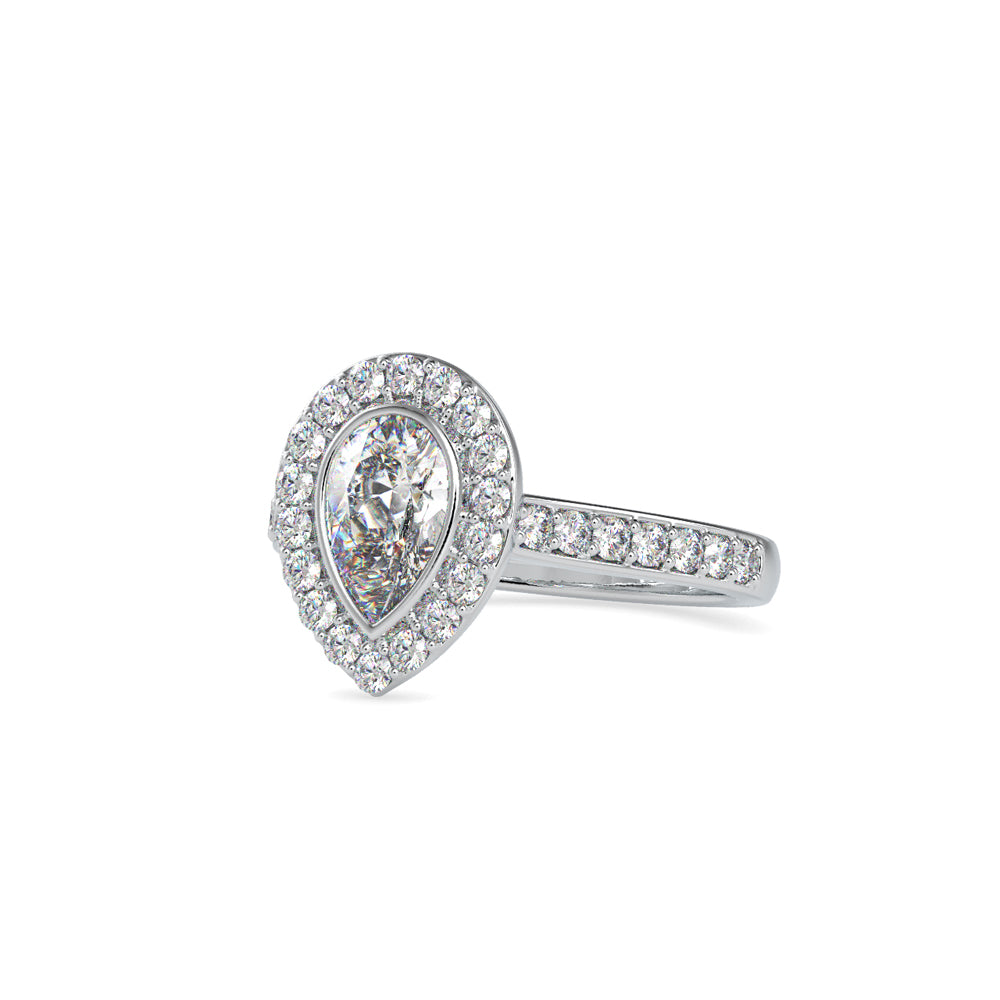 SKU: 0055 (18K) The Pearly Embrace engagment Ring In Rose Gold.