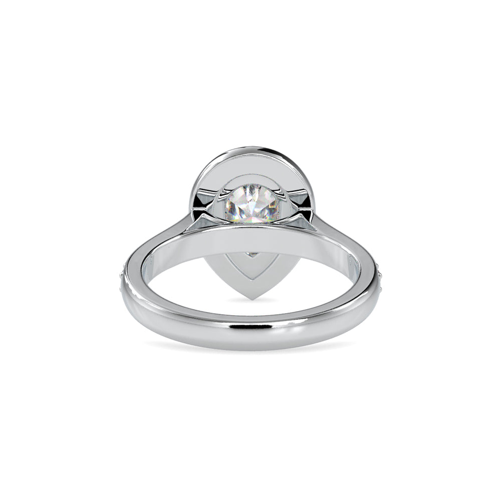 SKU: 0055 (10K) The Pearly Embrace engagment Ring In Rose Gold.