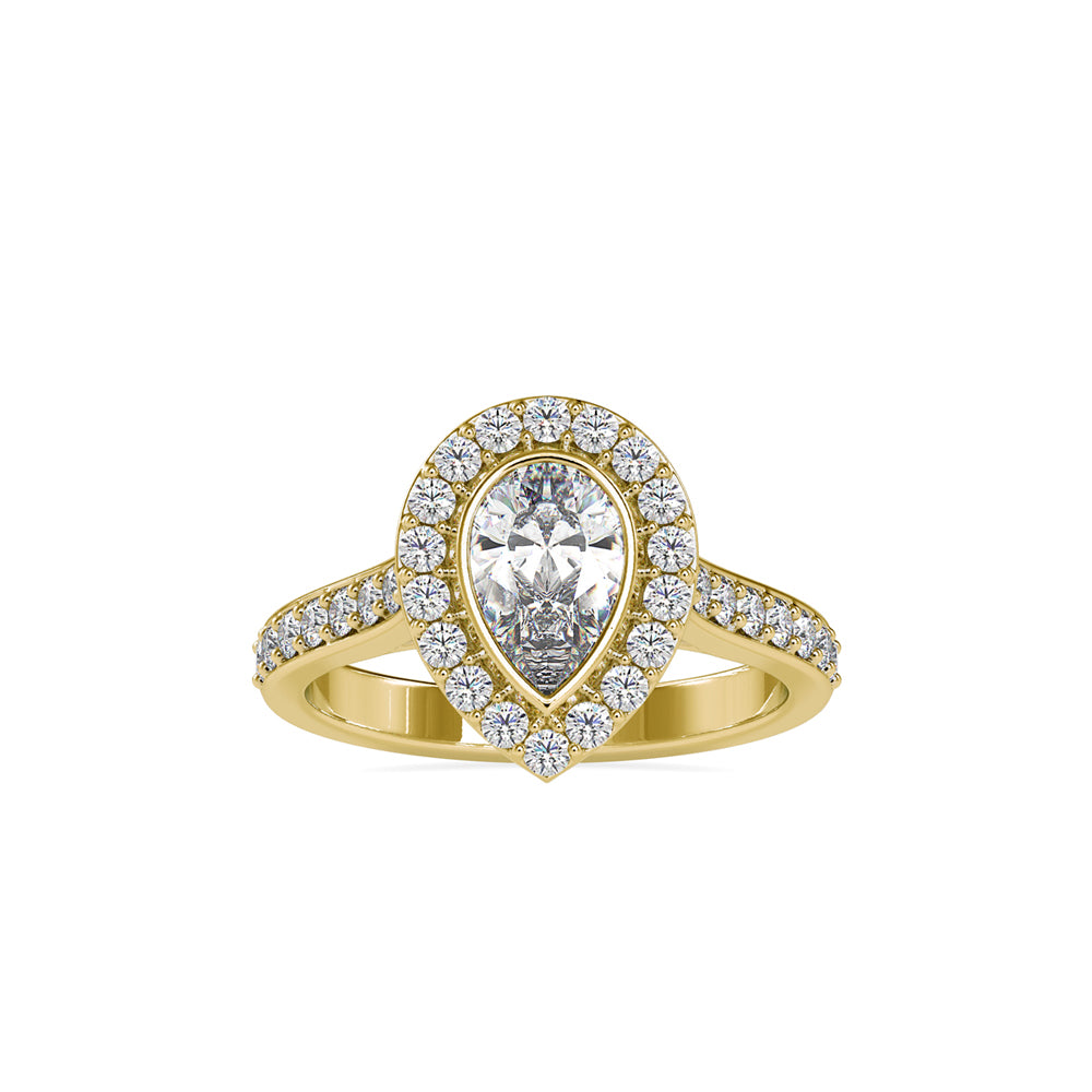 SKU: 0055 (18K) The Pearly Embrace engagment Ring In Rose Gold.
