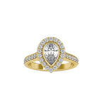 SKU: 0055 (18K) The Pearly Embrace engagment Ring In Rose Gold.