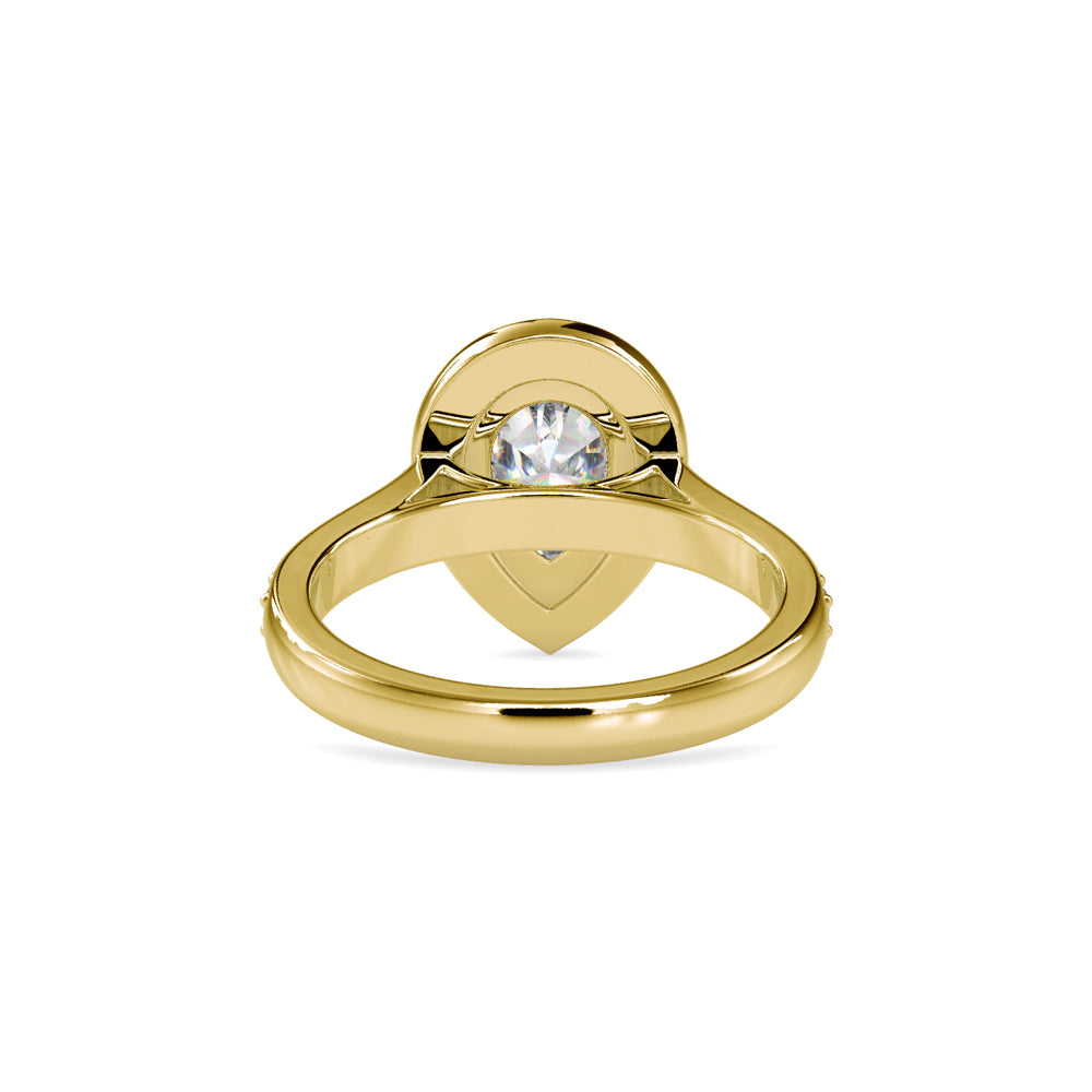 SKU: 0055 (14K) The Pearly Embrace engagment Ring In Rose Gold.