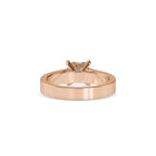 SKU: 0057 (18K) The princess Cut Solitaire Engagment Ring in Rose Gold.